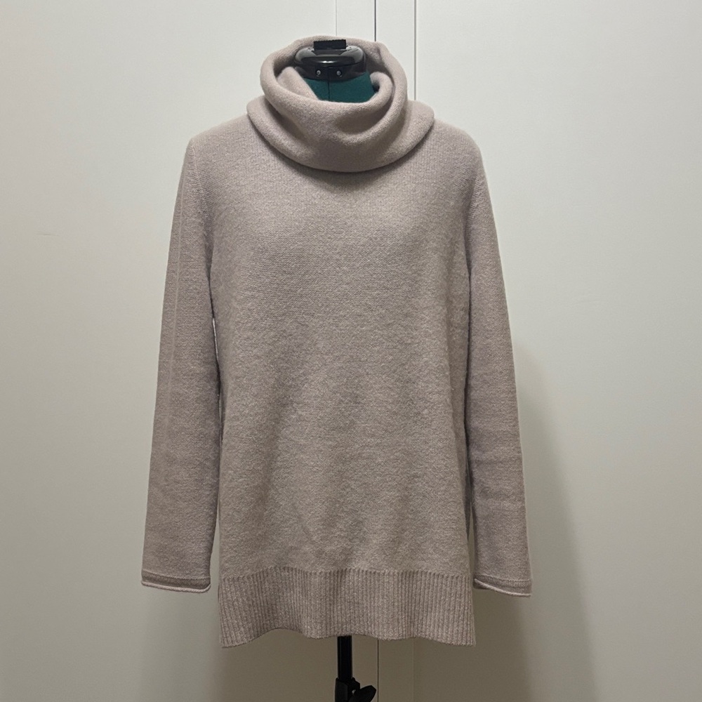 Chico's 100% Cashmere Cowl Neck Tunic Sweater L (Chico’s 2) EUC